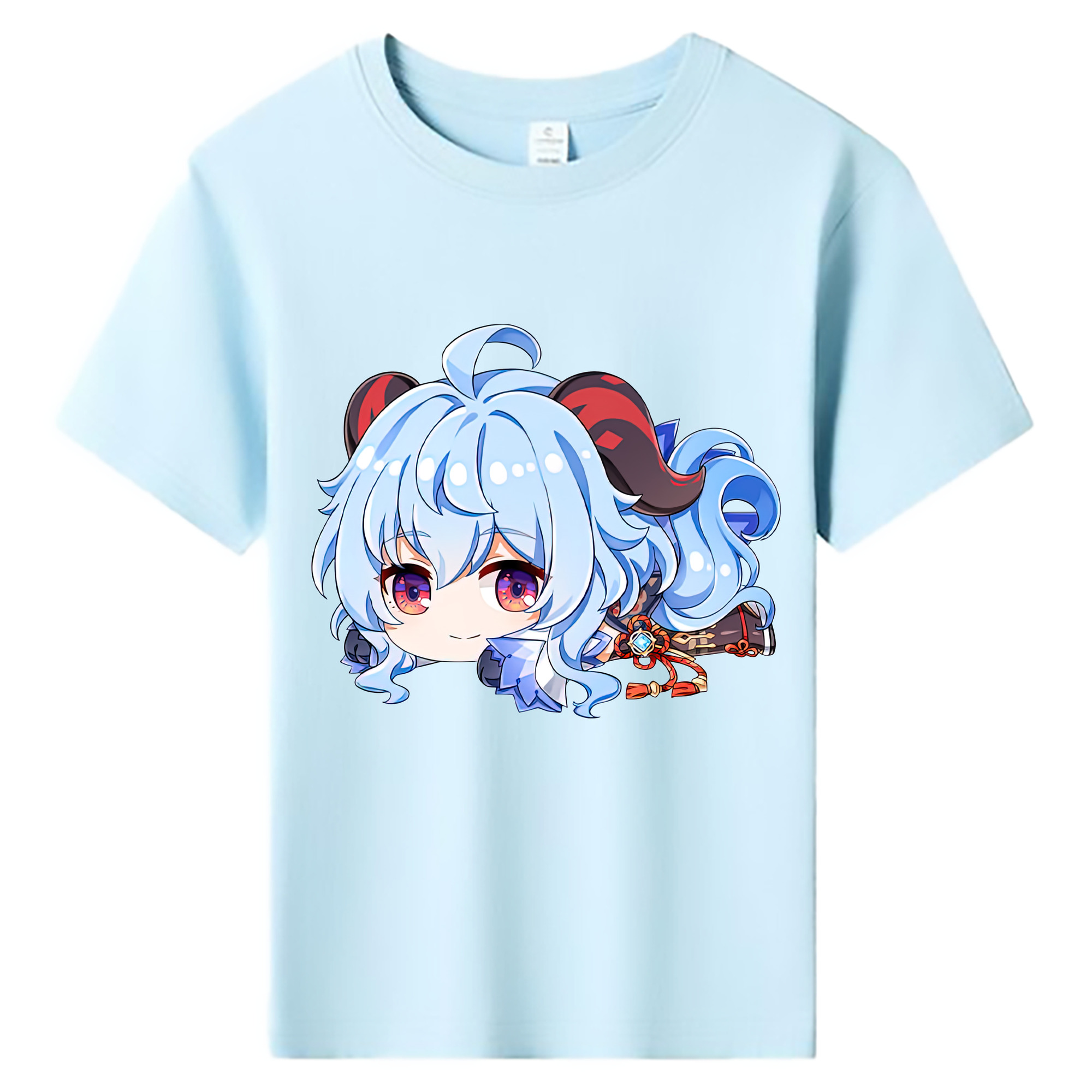 げんし神 甘雨 かんう genshin Ganyu 綿100％キッズTシャツ（フロントプリント）
